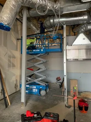 Red White & Blue HVAC and Plumbing Logo