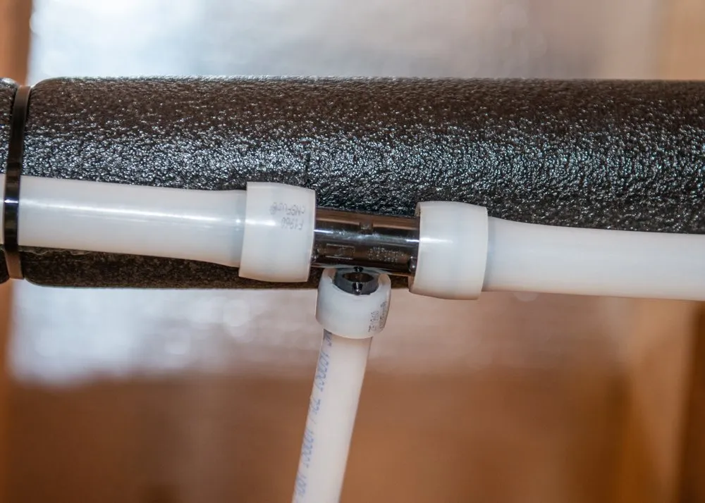 Slide of Redwood Pipe and Drain