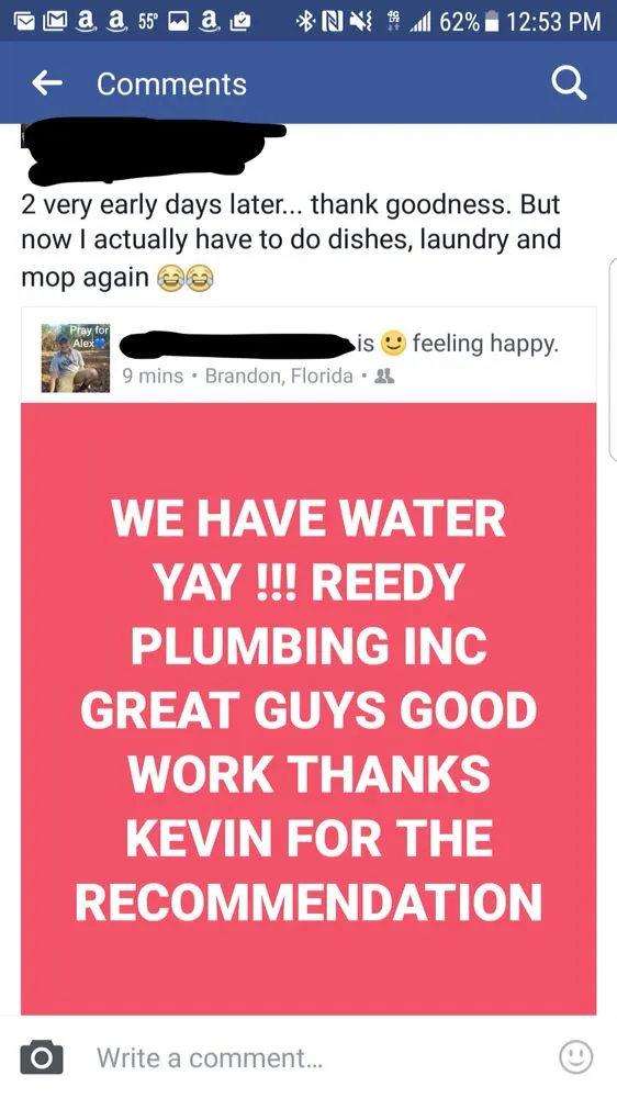 Slide of Reedy Plumbing