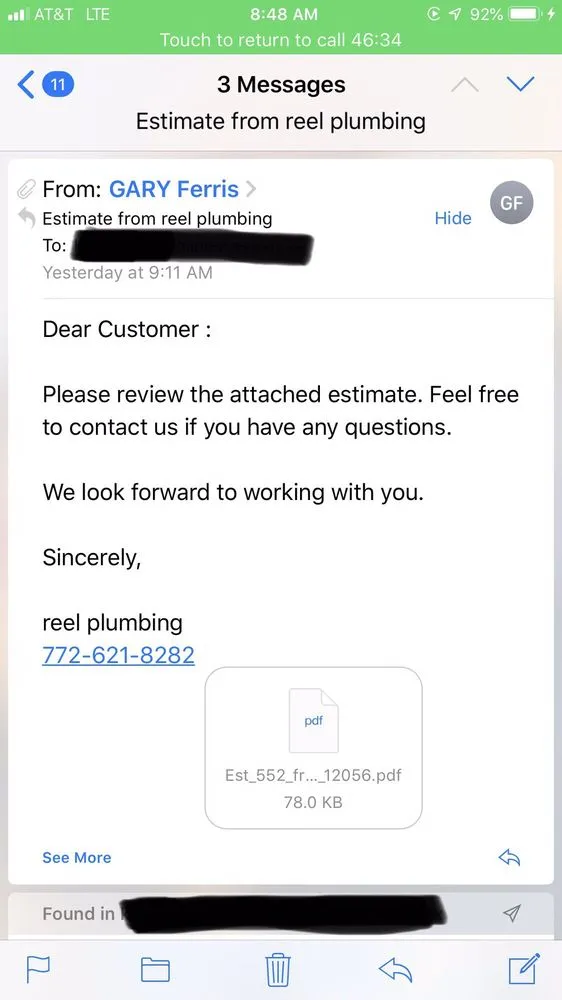 Slide of Reel Plumbing