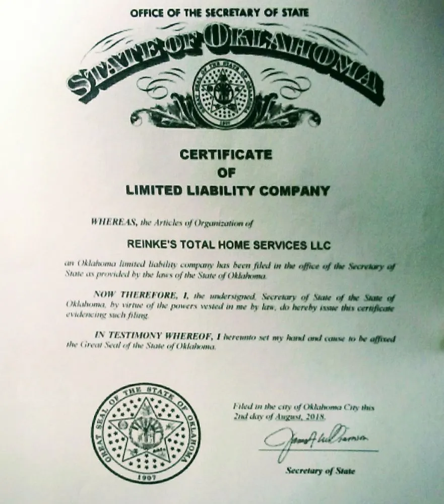 Slide of Reinkes Total Home Services