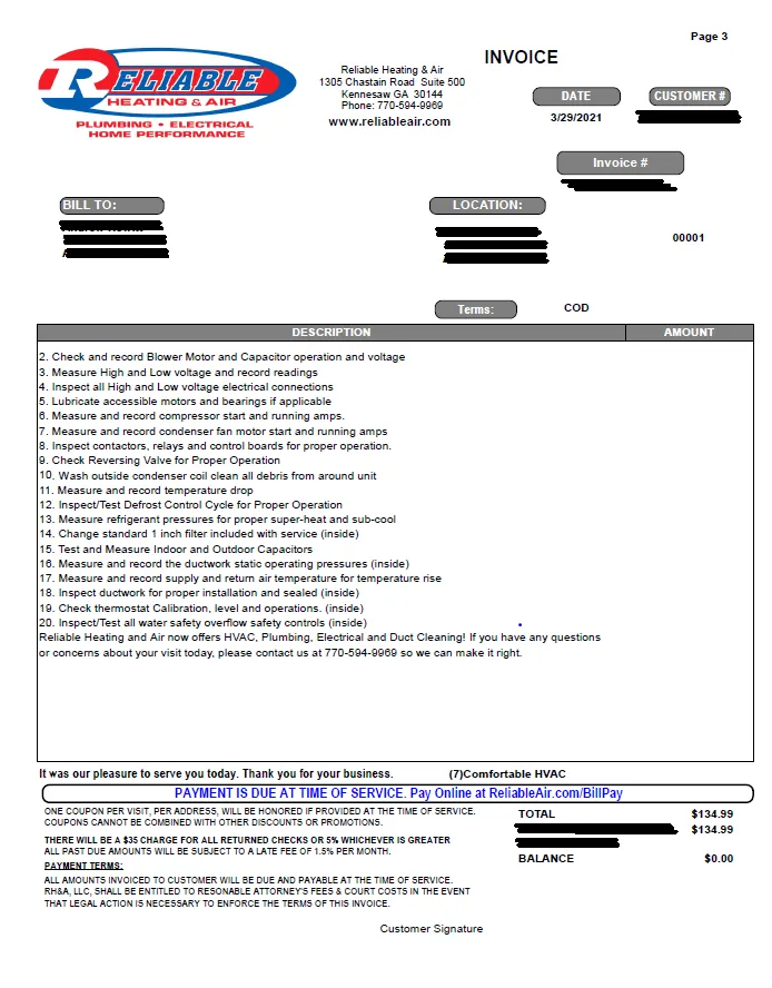 Professional plumbing repair in Kennesaw, GA by Reliable Heating & Air, Plumbing and Electrical