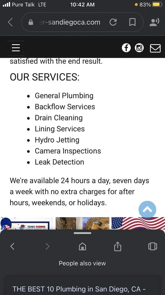 Trusted plumbing repair experts serving San Diego, CA - Reliable Plumbing & Drain Cleaning