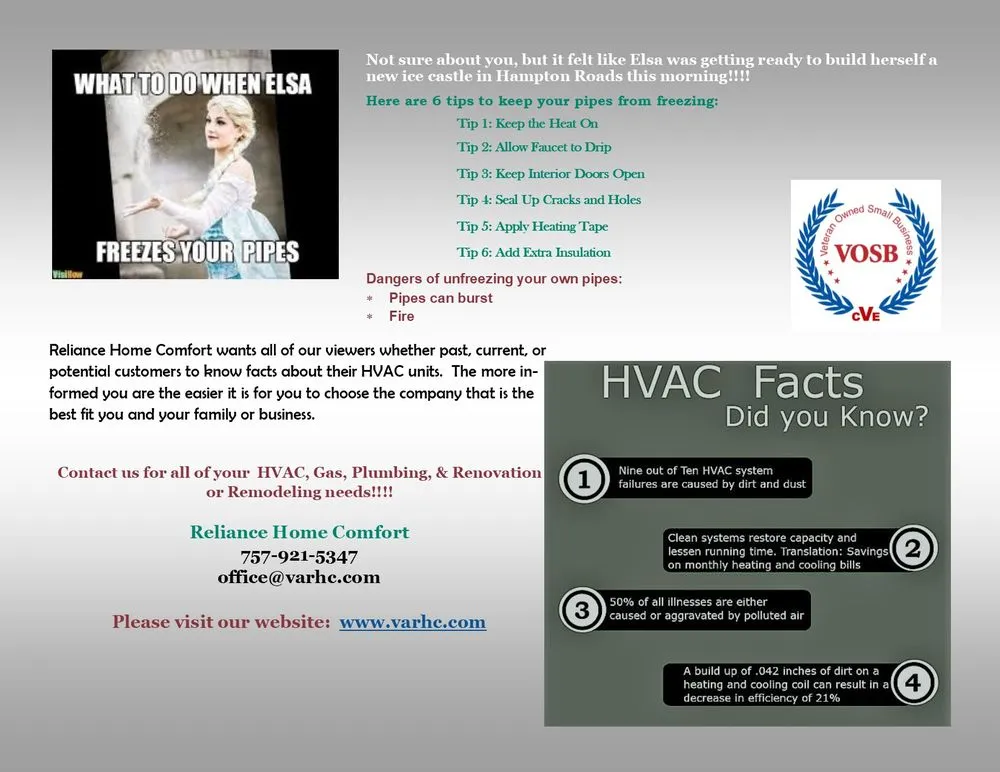 Slide of Reliance Home Comfort