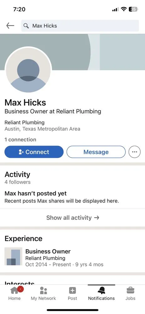 Slide of Reliant Plumbing