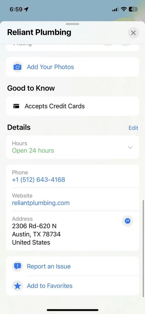 Slide of Reliant Plumbing