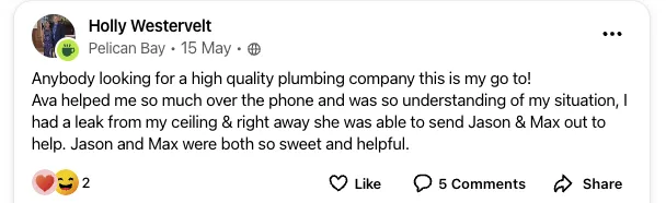 Slide of Reliant Plumbing