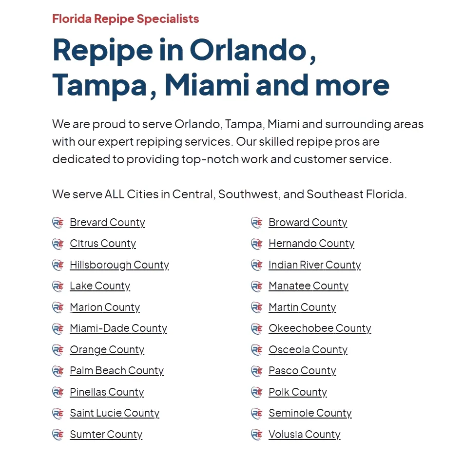 Slide of Repipe Experts