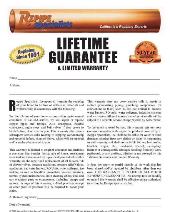 Slide of Repipe Specialists - San Antonio