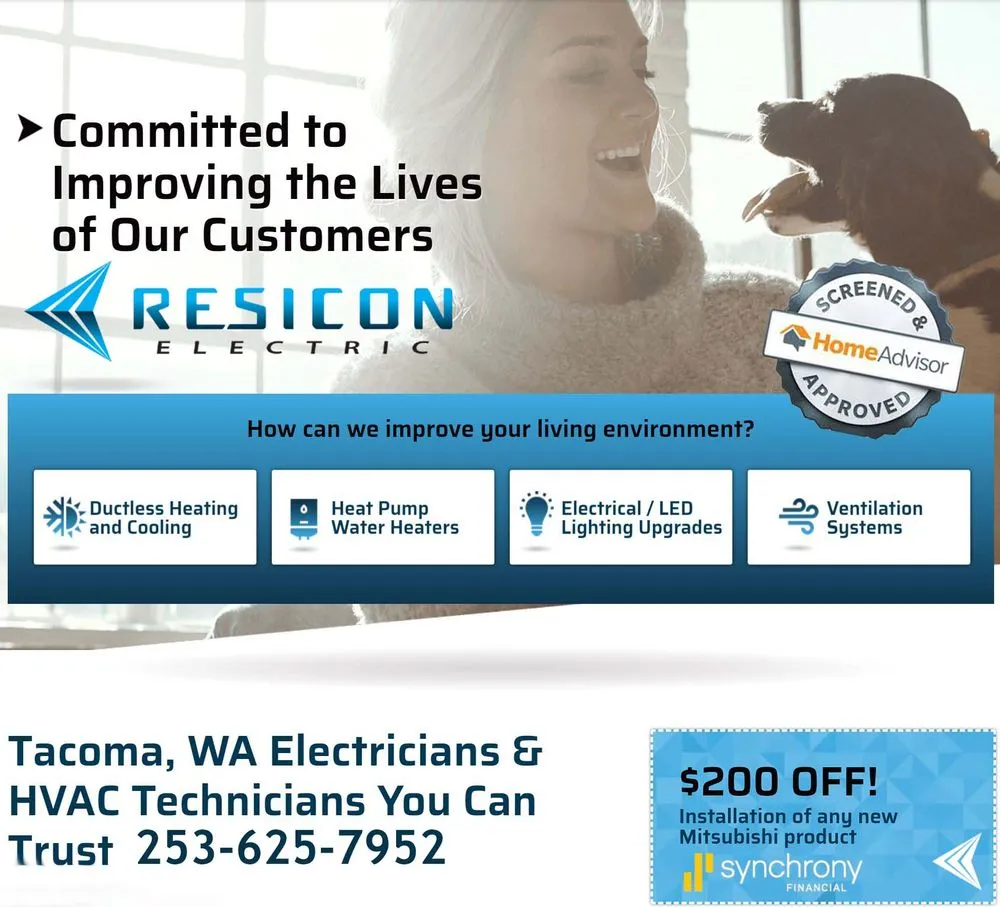 Expert drain cleaning for homes in University Place, WA by Resicon Heating and Air, Plumbing & Electrical