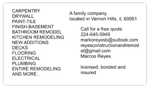 Slide of Reyes Construction And Home Remodeling