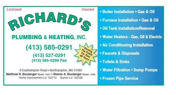Slide of Richard's Plumbing and Heating