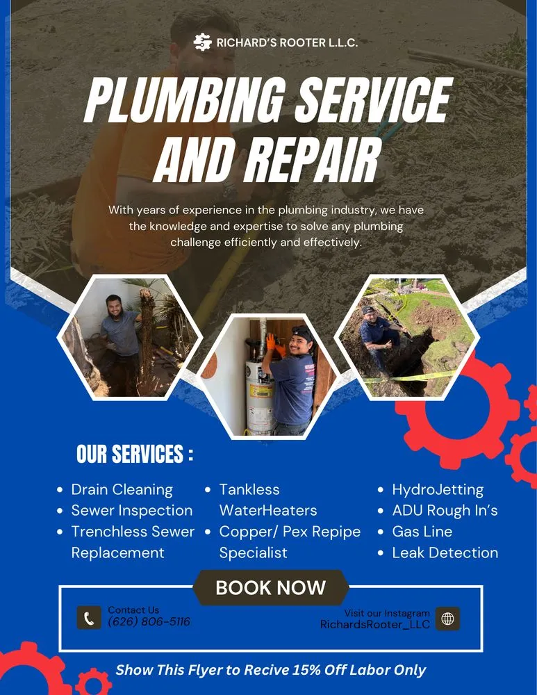 Professional plumbing repair service in La Puente, CA - Richard's Rooter & Plumbing Service