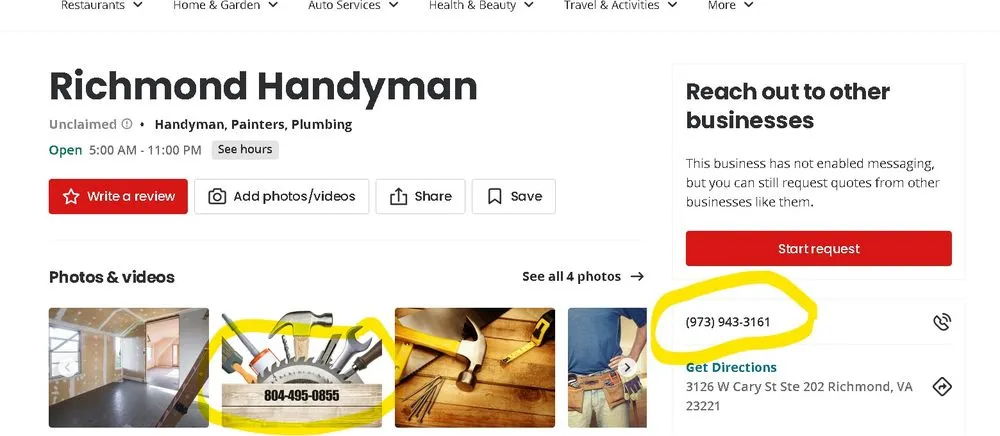 Slide of Richmond Handyman