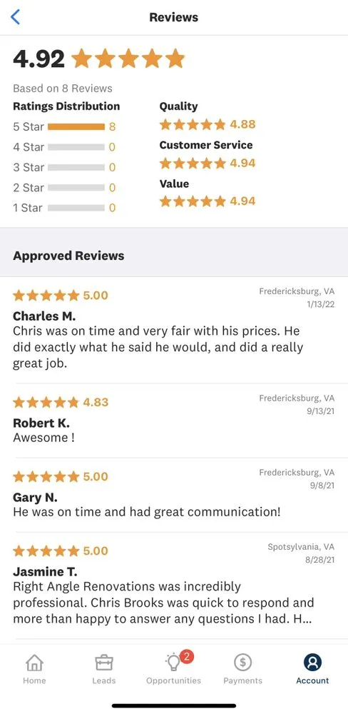 Slide of Right Angle Renovation