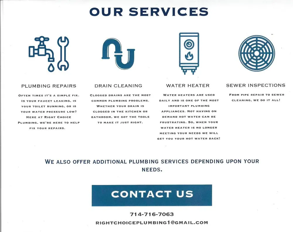 Slide of Right Choice Plumbing