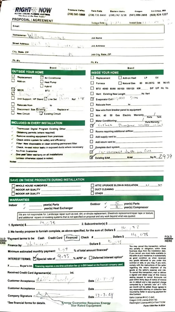 Slide of Right Now Heating, Air Conditioning & Plumbing