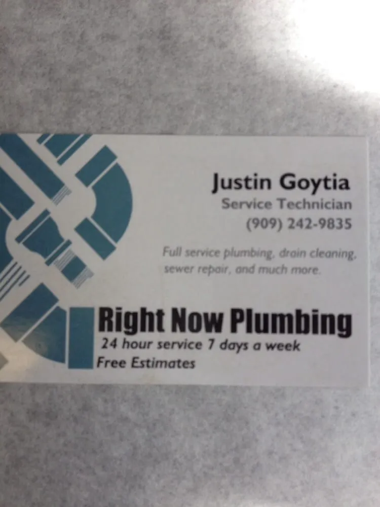 Slide of Right Now Plumbing