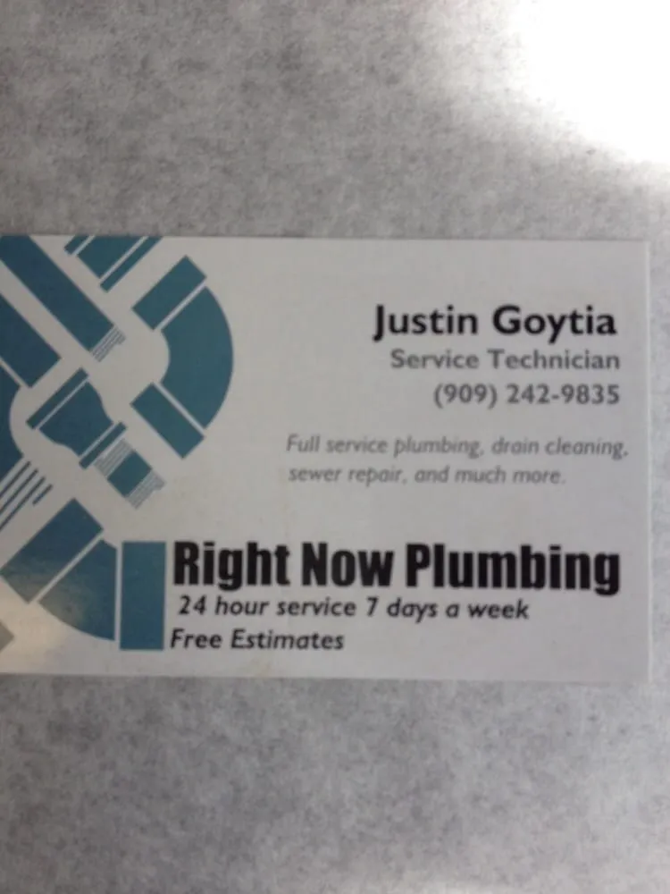Slide of Right Now Plumbing