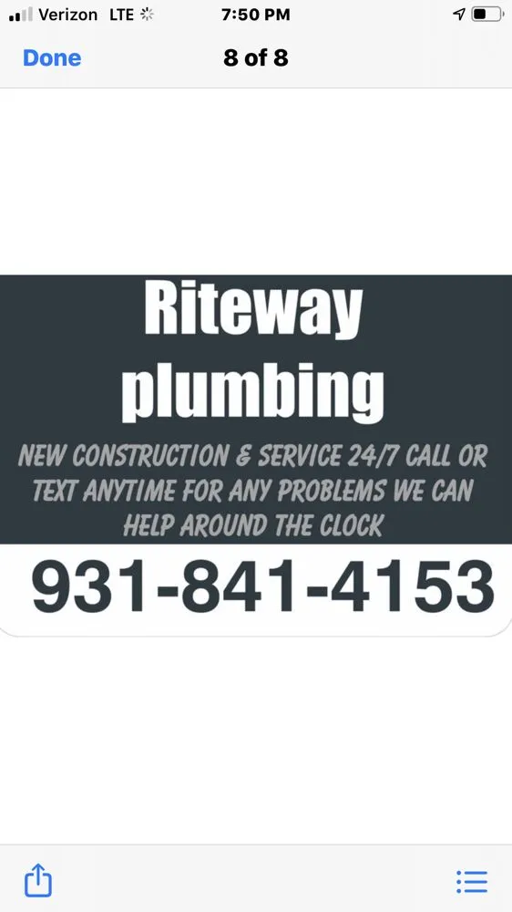 Slide of Riteway Plumbing