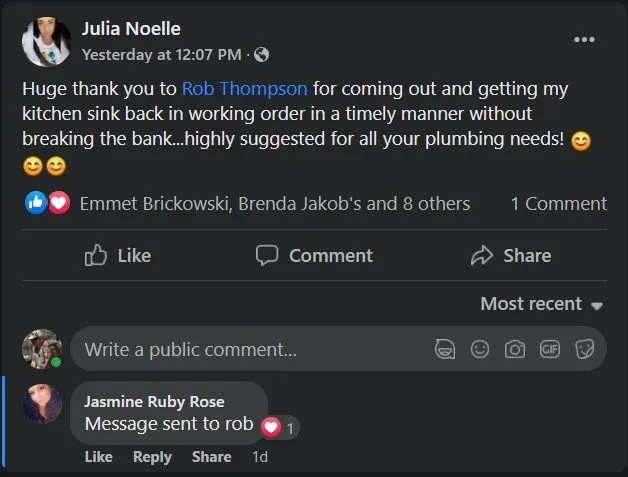 Slide of Rob Thompson Plumber