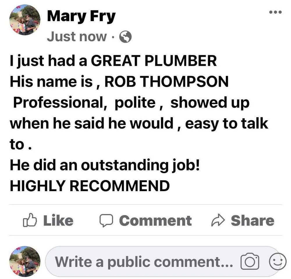 Slide of Rob Thompson Plumber