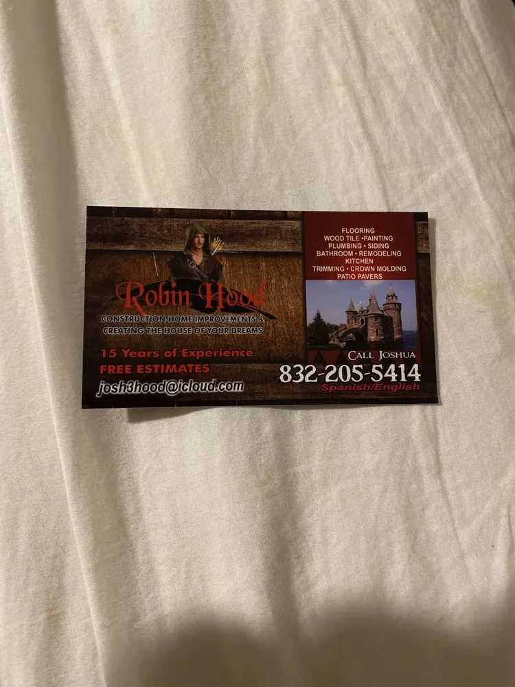 Slide of Robin Hood Construction