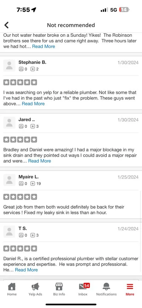 Slide of Robinson & Family Plumbing