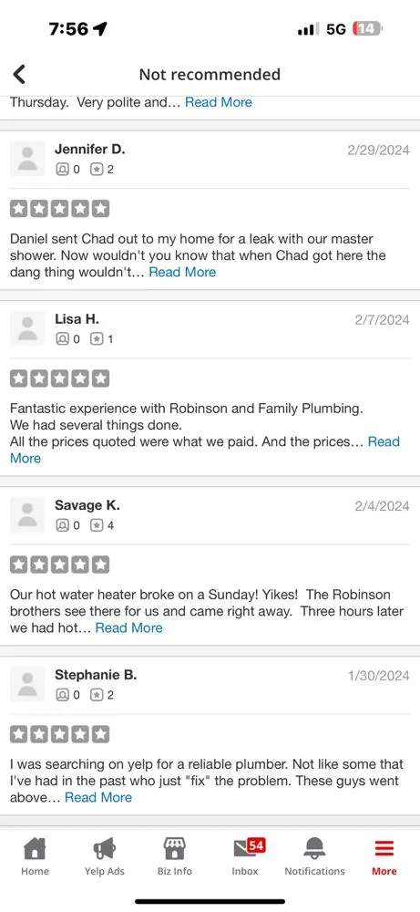 Slide of Robinson & Family Plumbing