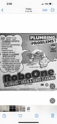 Robo One Restaurant Plumbing Logo