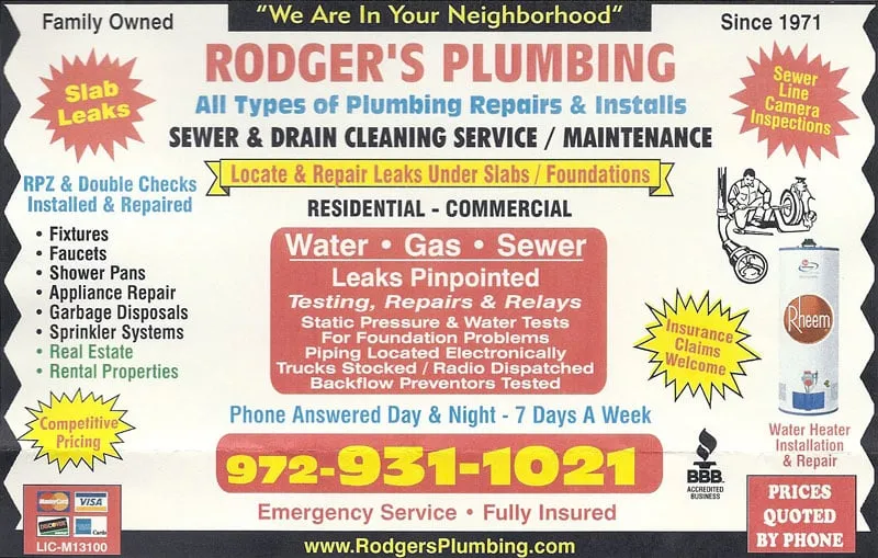 Slide of Rodger's Plumbing