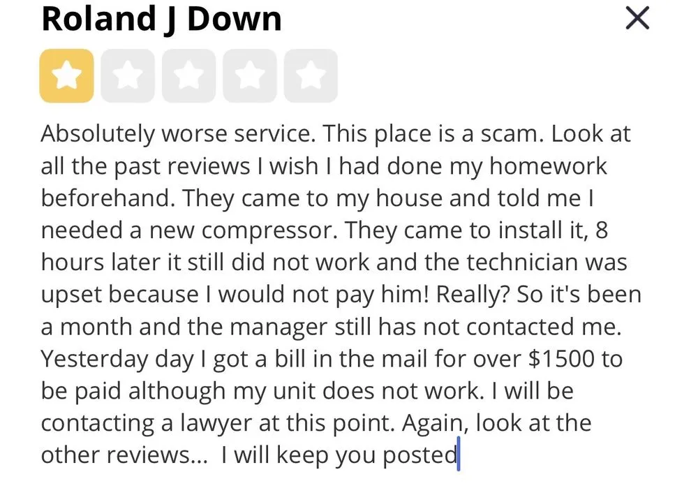 Slide of Roland J. Down Service Experts