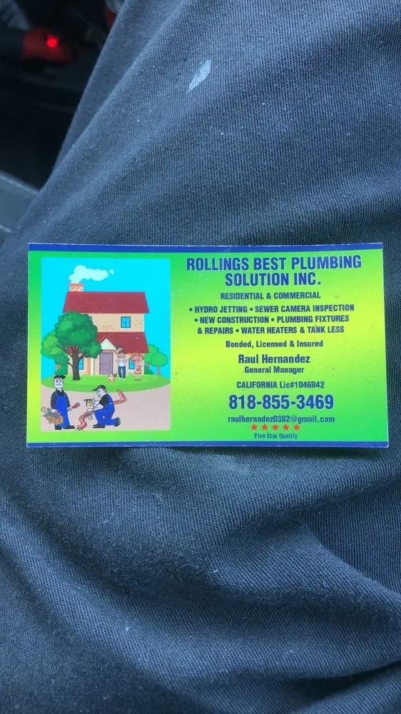 Trusted emergency plumbing service in Sun Valley, CA - Rolling's Best Plumbing Solutions