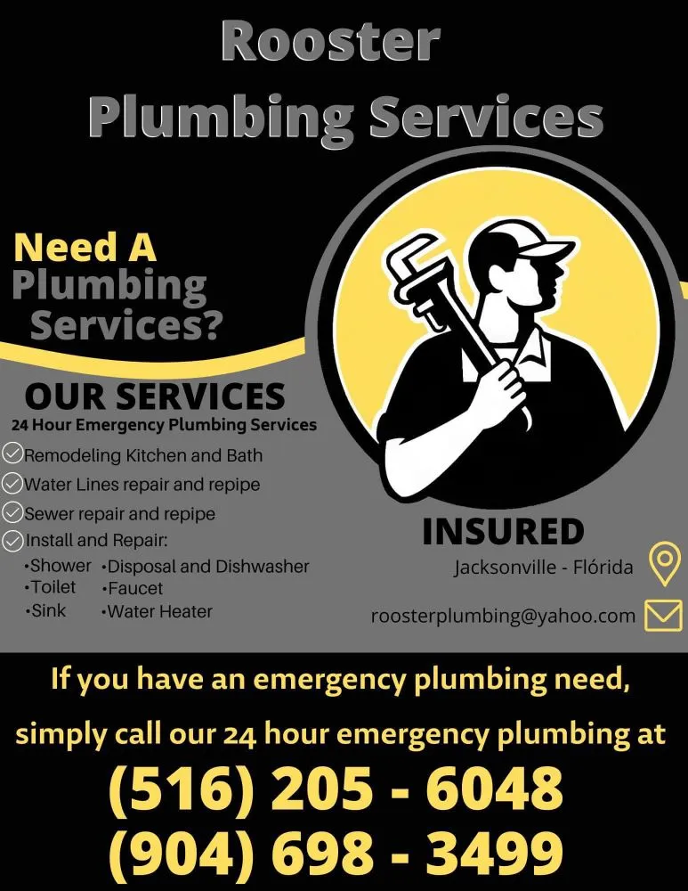 Slide of Rooster Plumbing Service