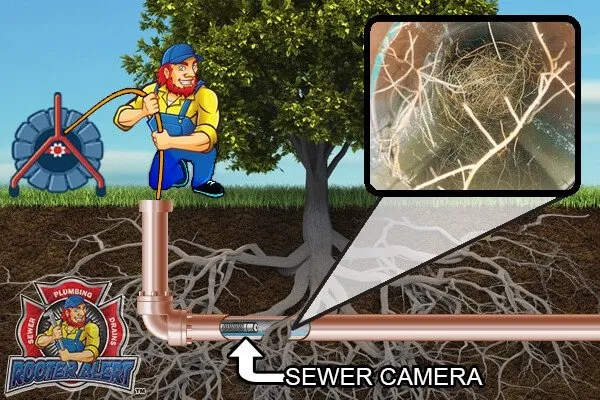 Rooter Alert Plumbing Sewer Drains Logo