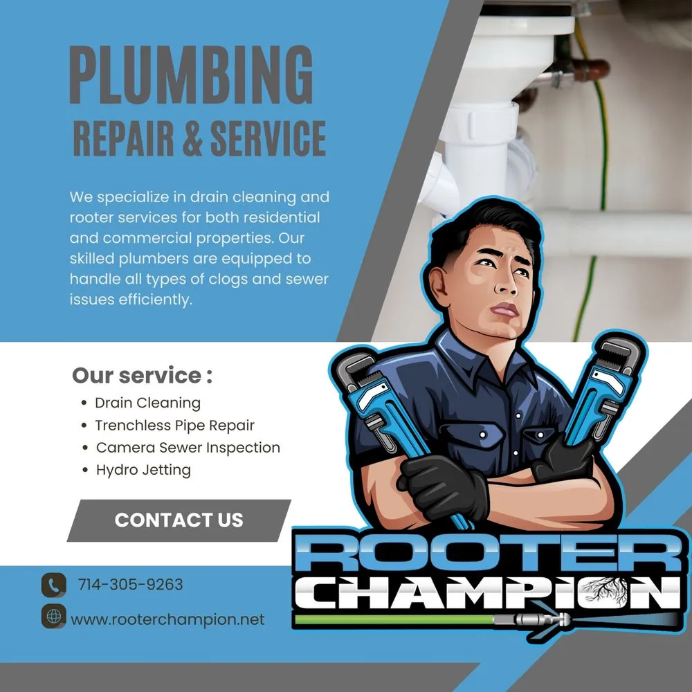 Professional emergency plumbing service in La Habra, CA - Rooter Champion Drain Cleaning & Hydro Jetting