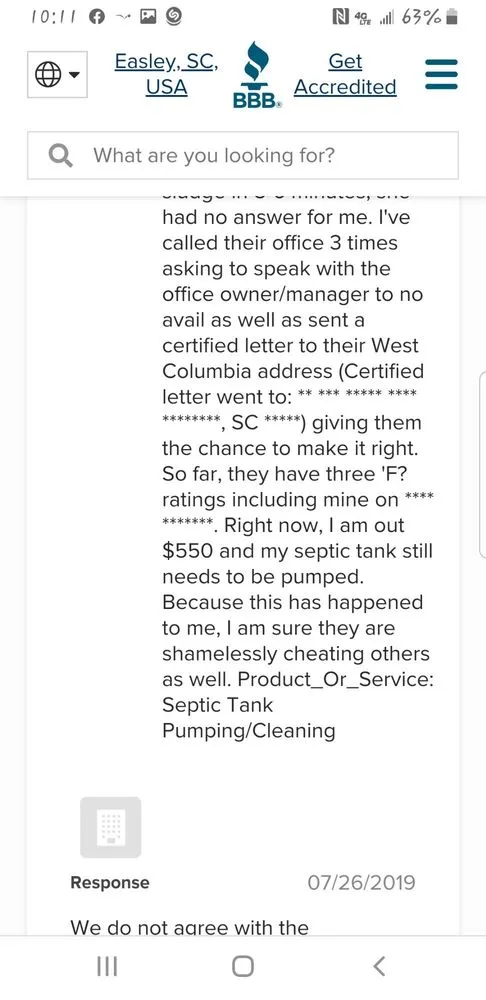 Slide of Rooter Express SC