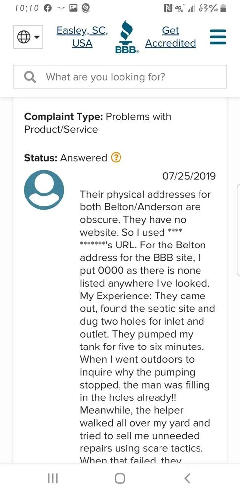 Slide of Rooter Express SC