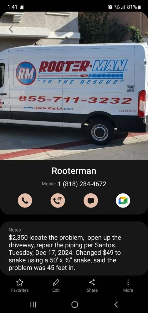 Slide of Rooter Man Plumbing