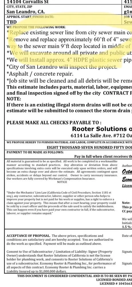 Slide of Rooter Solutions of California