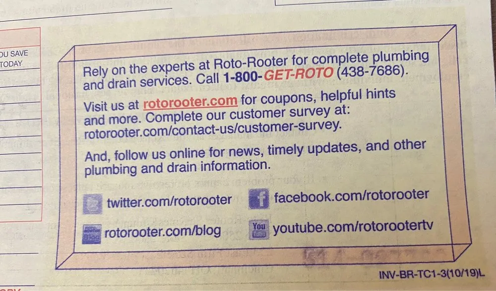 Slide of Roto-Rooter