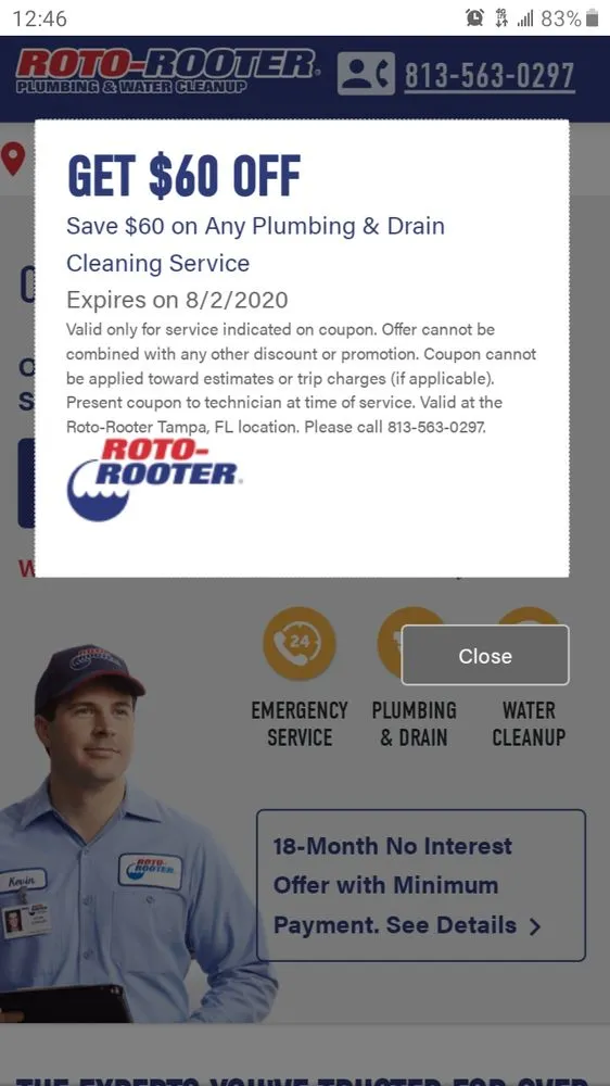 Emergency drain cleaning experts serving Saint Petersburg, FL - Roto-Rooter Plumbing & Water Cleanup