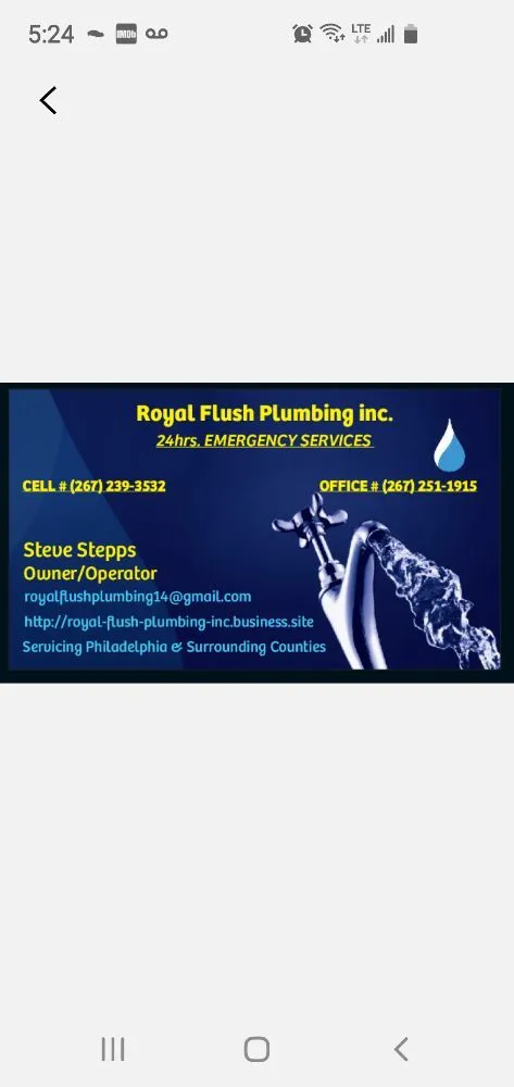 Slide of Royal Flush Plumbing