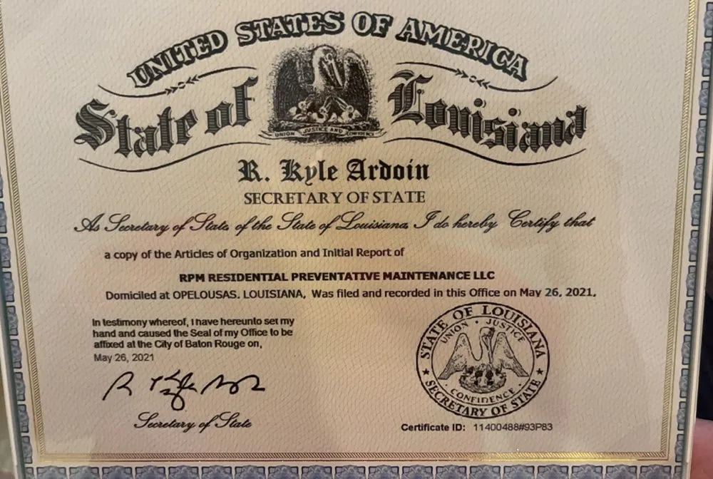 Slide of RPM Residential Preventative Maintenance