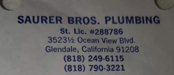 Saurer Bros Plumbing Logo