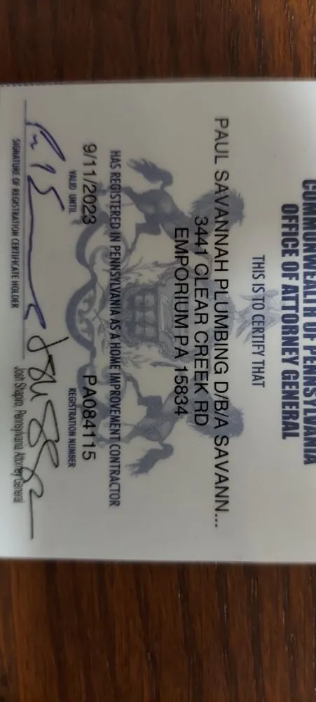 Slide of Savannah Plumbing