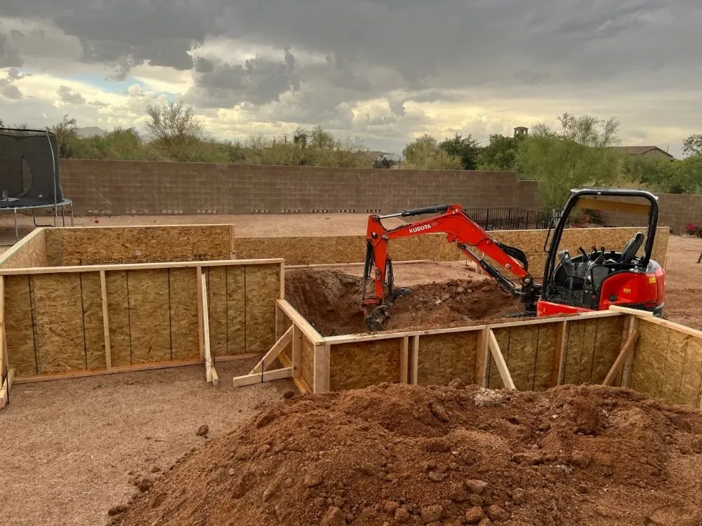 Slide of SCH Excavation Pool and Plumbing