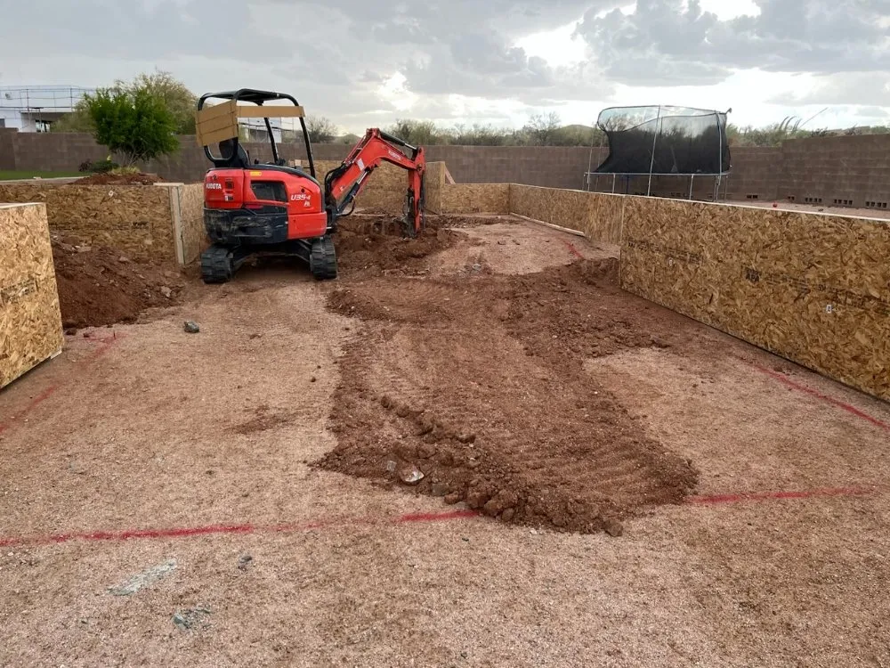 Slide of SCH Excavation Pool and Plumbing