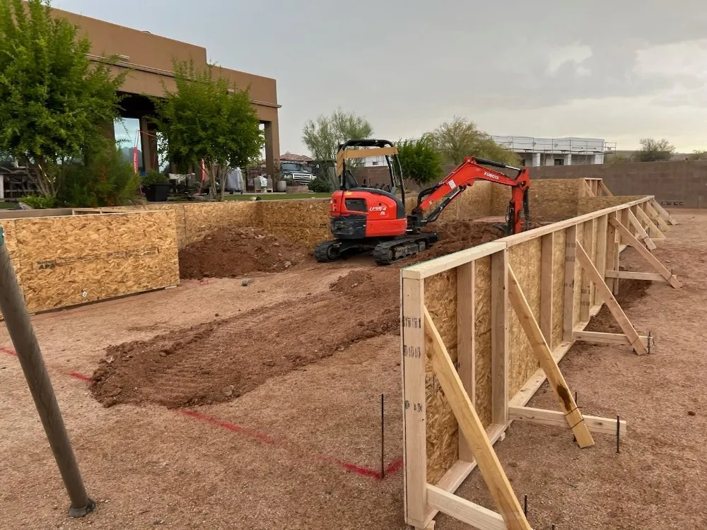Slide of SCH Excavation Pool and Plumbing