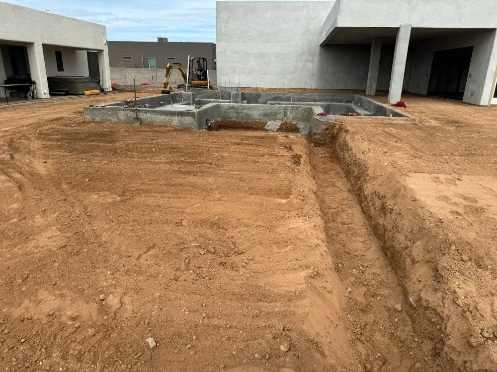 Slide of SCH Excavation Pool and Plumbing